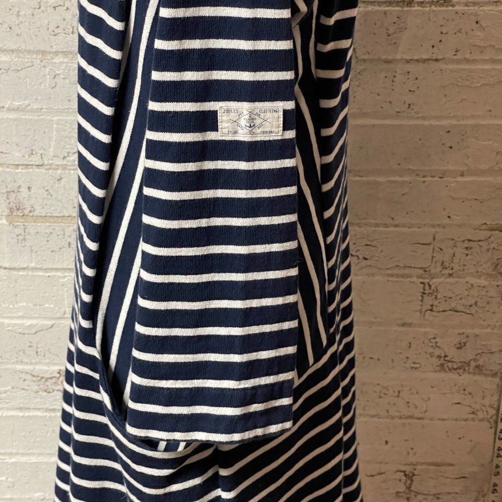 Joules Brittany Blue White Cotton Striped Dress 8 - Picture 8 of 12
